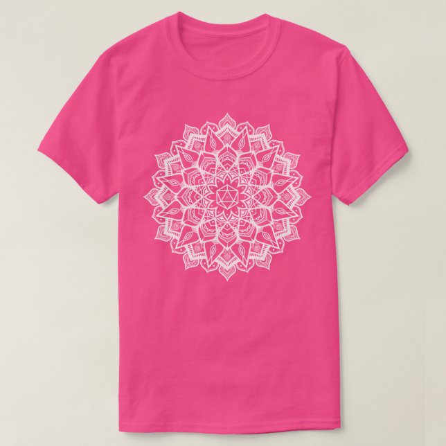 T-shirt Motif de dés Mandala D20 (Design devant)