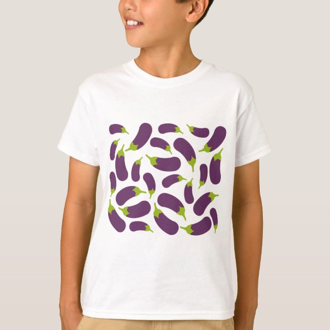 T-shirt Motif de design d'aubergine violette (Devant)