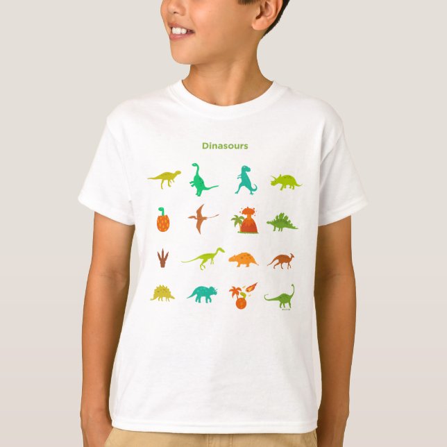 T-shirt Motif de dinosaures (Devant)