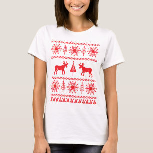 T-shirt Motif de fête de chandail de Noël