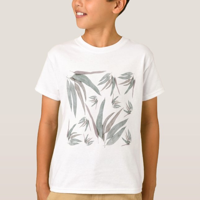 T-shirt Motif de feuilles d'eucalyptus (Devant)