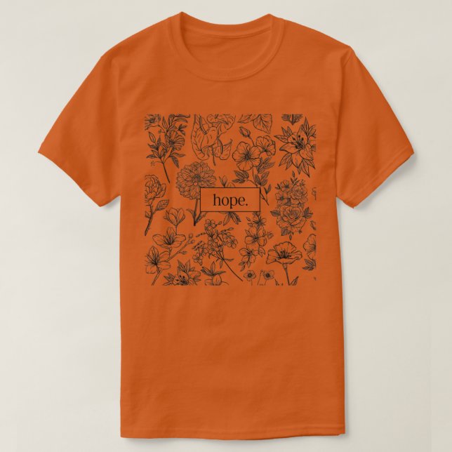 T-shirt Motif de fleurs Hope (Design devant)