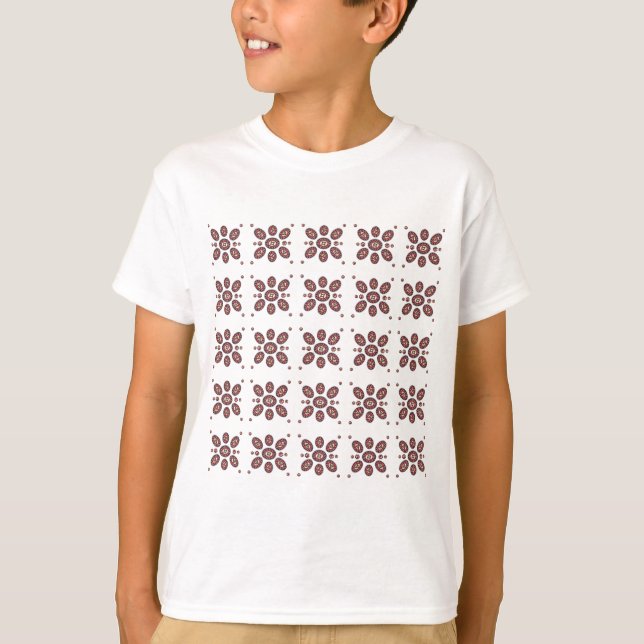 T-shirt Motif de fleurs Mandala (Devant)