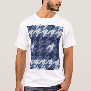 T-shirt Motif de fond en jeans à tartan pied-de-poule