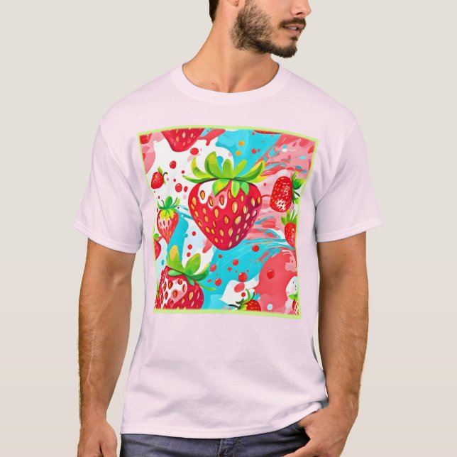T-shirt Motif de fraise (Devant)