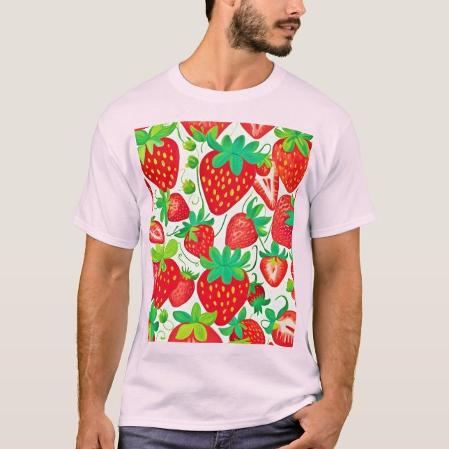 T-shirt Motif de fraises (Devant)
