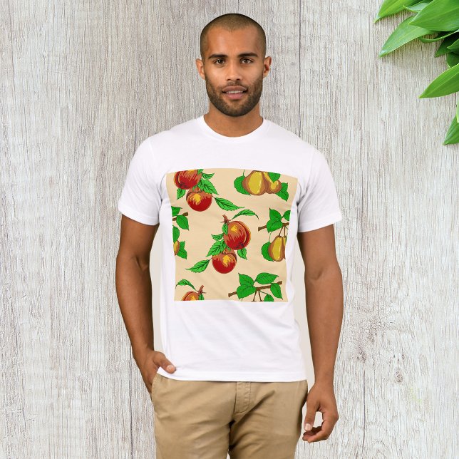 T-shirt Motif de fruits de pêche et de poire Botanique rus (Créateur téléchargé)