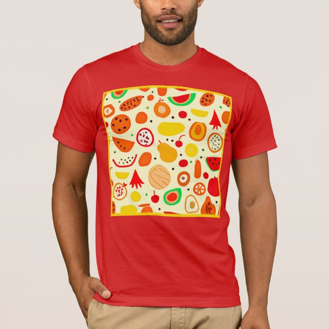 T-shirt Motif de Fruits Tropicaux (Devant)