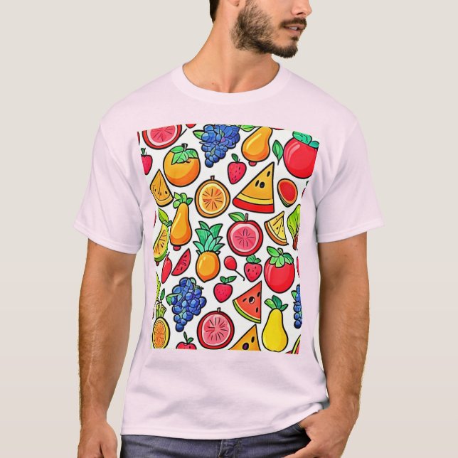 T-shirt Motif de fruits vibreux (Devant)