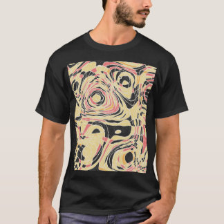 T-shirt motif de géo de ligne Abstraite, dessin topographi