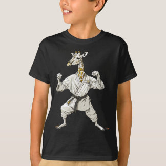 T-shirt Motif de girafe de karaté Taekwondo Jiu-Jitsu Mma