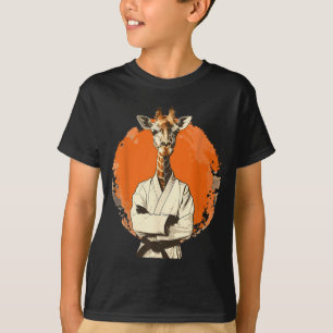 T-shirt Motif de girafe karaté Taekwondo Jiu-Jitsu Mma