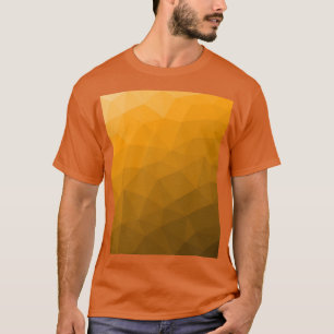 T-shirt Motif de maillage géométrique dégradé orange