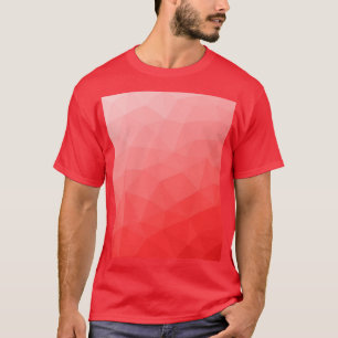 T-shirt Motif de maillage géométrique dégradé rouge
