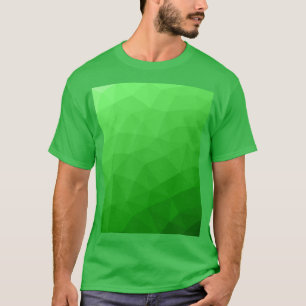 T-shirt Motif de maillage géométrique dégradé vert clair