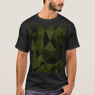 T-shirt Motif de maillage géométrique noir foncé de l'armé