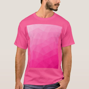 T-shirt Motif de maille géométrique à dégradé rose vif