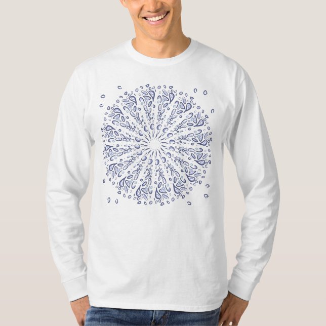 T-shirt Motif de mandala bleu (Devant)