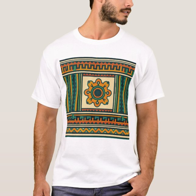 T-shirt Motif de mandala de la tribu polynésienne - Gras g (Devant)