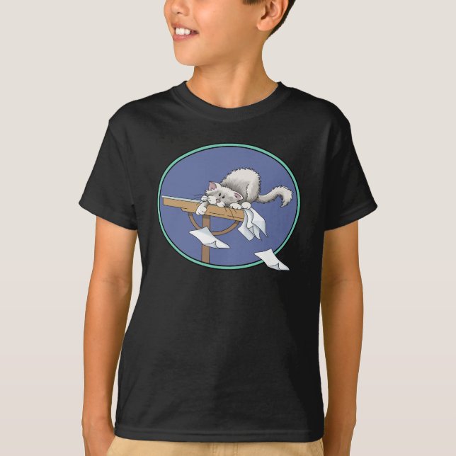 T-shirt Motif de méfaits de chat (Devant)