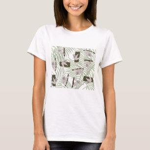 T-shirt Motif de mignons animaux fentes en forêt sauvage