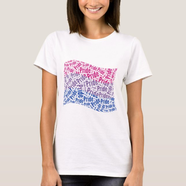 T-shirt Motif DE MOT DE DRAPEAU BISEXUAL (Devant)