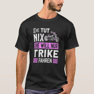 T-shirt Motif de moto trike vélo tricycle trike femmes