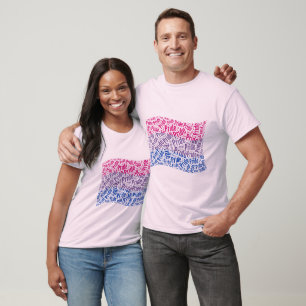 T-shirt MOTIF DE MOTS DU DRApeau BISEXUEL