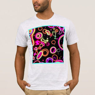 T-shirt Motif de néon vibrant