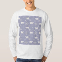 Motif de Noël avec ours polaires et flocons de nei