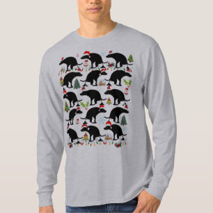 T-shirt Motif de Noël de chien qui fait caca drôle