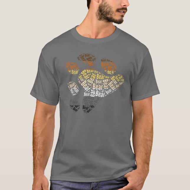 T-SHIRT MOTIF DE PATTE DE FIERTE DE L'OURS (Devant)