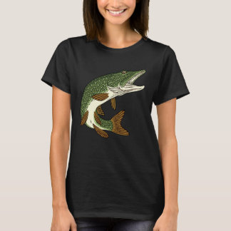T-shirt Motif de pêche au brochet pour pêcheurs et