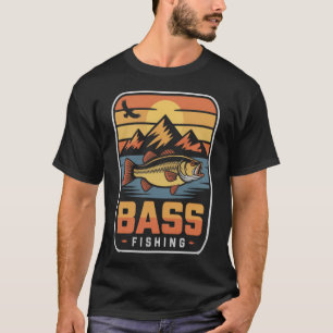 T-shirt Motif de pêche de basses à grande bouche