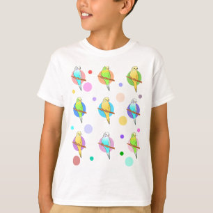 T-shirt Motif de perruches et de pois