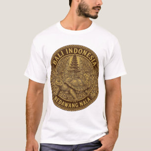 T-shirt Motif de pièce de la pagode des tortues de Bali