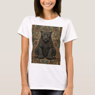 T-shirt Motif de pierre tribal Aztec Black Panther