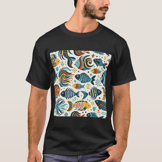T-shirt Motif de poisson (Devant)