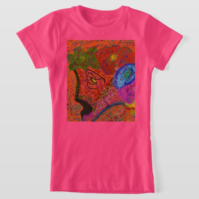 T-Shirt Motif de poisson multicolore  (Poser)