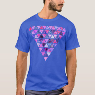 T-shirt Motif de porte triangle pourpres Berry