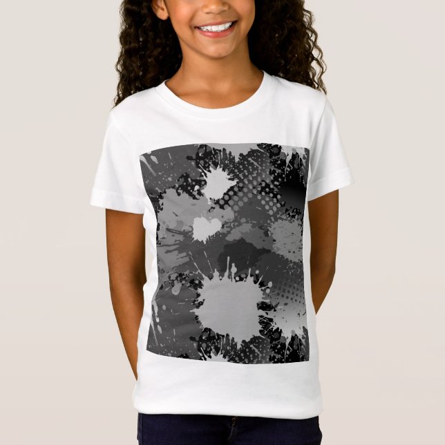 T-Shirt Motif de projection de peinture 2 (Devant)