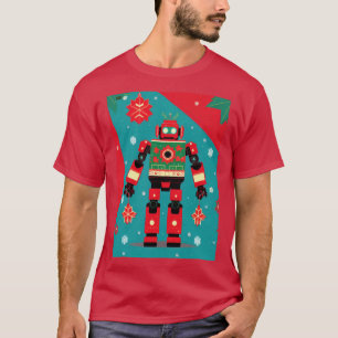 T-shirt Motif de pull de Noël classique Robot