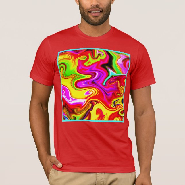 T-shirt Motif de rafale de couleur (Devant)