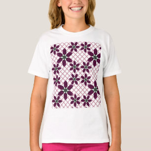 T-shirt Motif de rose violette foncée — Flore élégante de