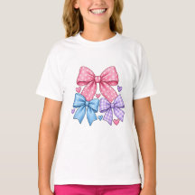Motif de ruban à nœud mignon - Nœud rose, bleu et