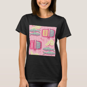 T-shirt Motif de sardines mignonnes avec des citrons. Cout