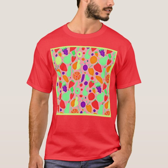 T-shirt Motif de spectre coloré fruité (Devant)