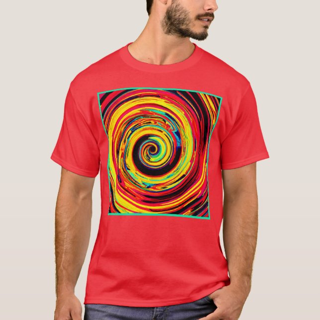 T-shirt Motif de spirale coloré (Devant)
