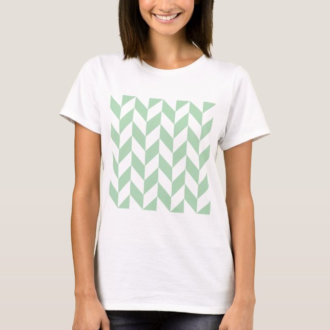 T-shirt Motif de squelette vert à la menthe (Devant)