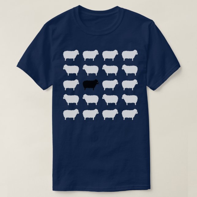T-shirt Motif de sueur de mouton noir (Design devant)